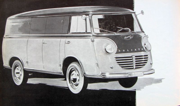 Goliath Express 1100 Modelprogram 1955 Carbrochure (7249)